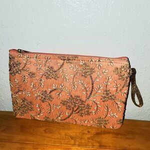 Toni Boho Coral Wristlet Pouch